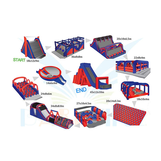 Outdoor Sport Bouncy Castle 5K Blow Up Obstacle Course 5K BARRY5K011