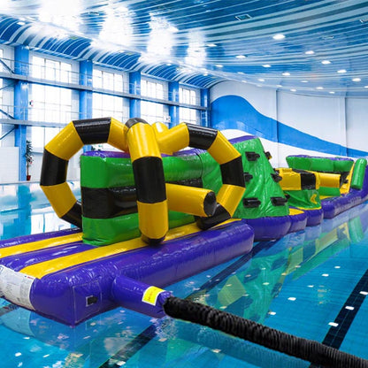 Double Lanes 15M Whirligig Pool Inflatable Aqua Run BARRYAR04