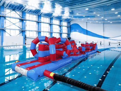 Double Lanes 15M Whirligig Pool Inflatable Aqua Run BARRYAR04