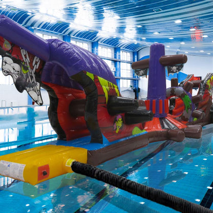 12.5M Ghost Ship Pool Inflatable Blow Up Water Obstacle Course BARRYAR11