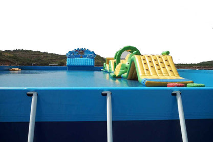 Metal Frame Pool Water Park Floating Water Obstacle Course BARRYAR14