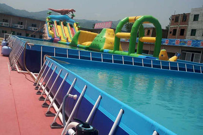 Metal Frame Pool Water Park Floating Water Obstacle Course BARRYAR14