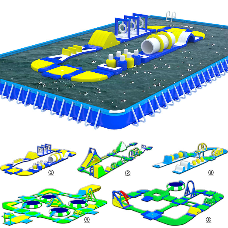 Design Pool Floating Water Park Assault Course On Water BARRYAR15