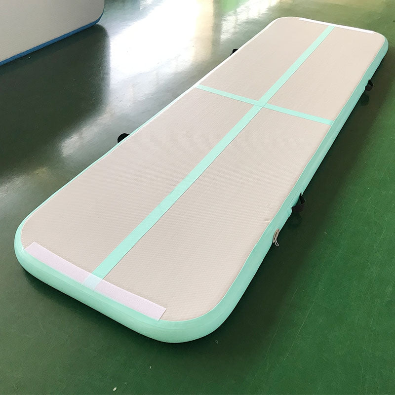 Custom Logo Carbon Fiber 3X1Mx10Cm Gymnastics Mat Mint Green Air Track BARRYAT02