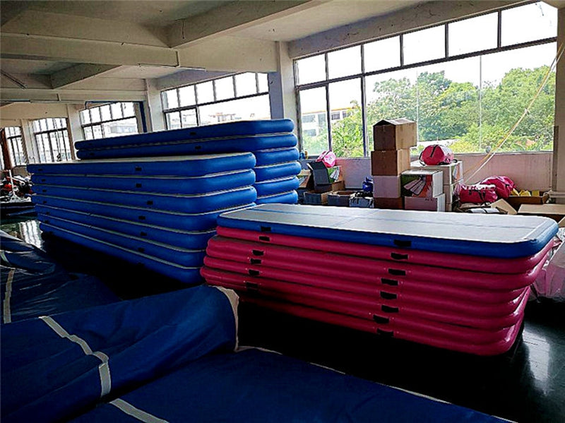  Free Logo Printing Blue Airtrack Yoga Fitness Gym Mats For Gymnastics BARRYAT04