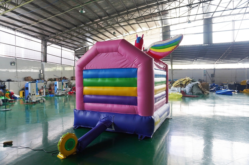 Pink Small Girls Party Bouncy Castle Unicorn Bounce House BARRYBH013