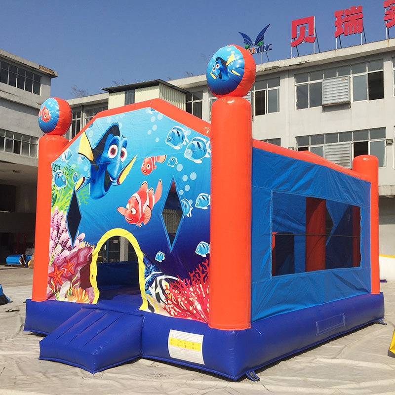 Custom Indoor Outdoor Fish Jumping Castle Under The Sea Bouncy Castle BARRYBH016