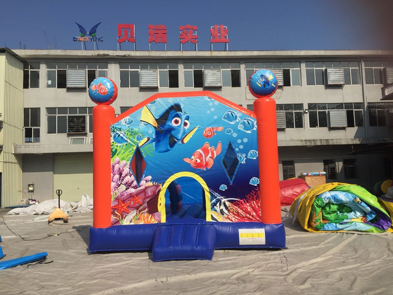 Custom Indoor Outdoor Fish Jumping Castle Under The Sea Bouncy Castle BARRYBH016