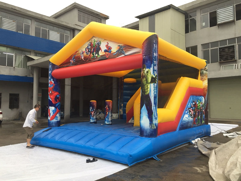 Large Adult And Kids Spiderman Bouncy Castle With Slide BARRYBH03