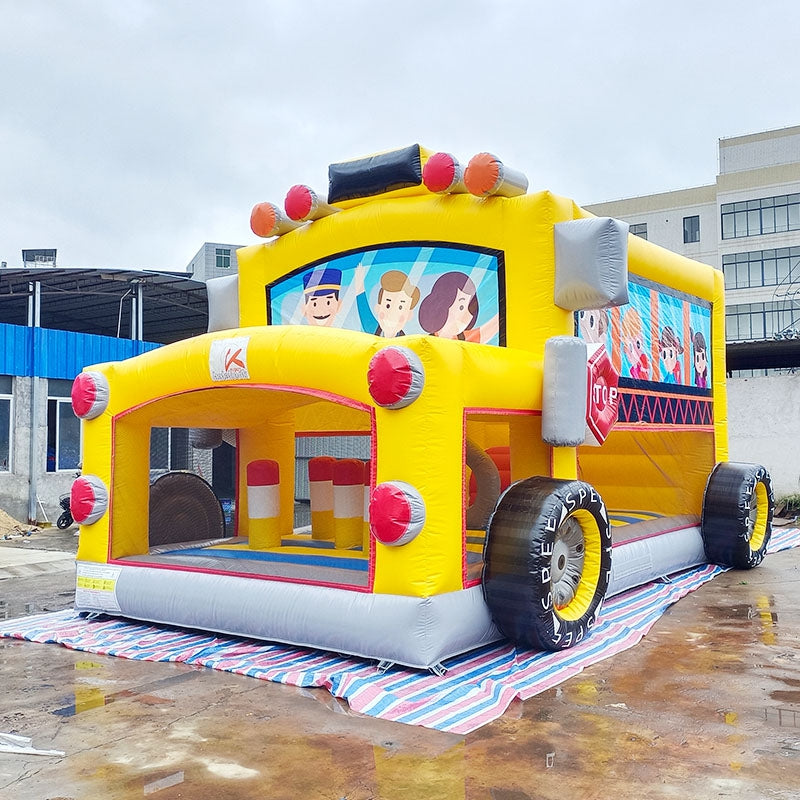 School Bus Shapejumping House Playschool Bounce House BARRYBH05