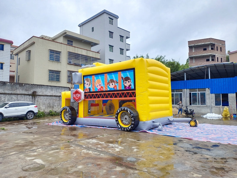 School Bus Shapejumping House Playschool Bounce House BARRYBH05