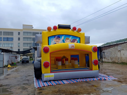 School Bus Shapejumping House Playschool Bounce House BARRYBH05