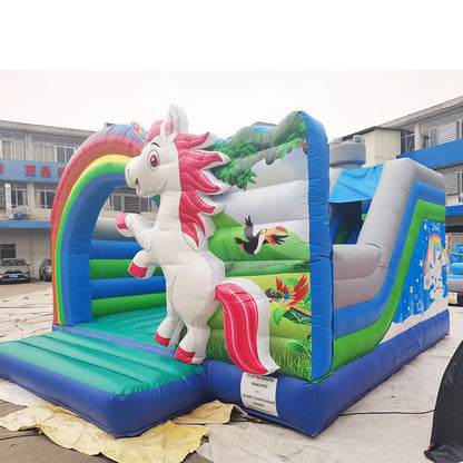 Beautiful Kids Birthday Party Unicorn Bounce House With Slide BARRYBH06