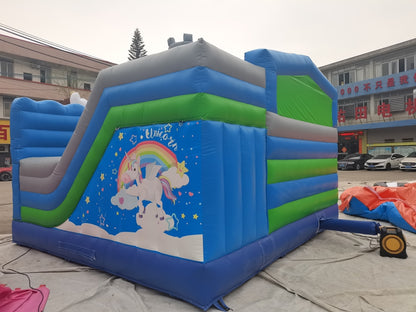 Beautiful Kids Birthday Party Unicorn Bounce House With Slide BARRYBH06