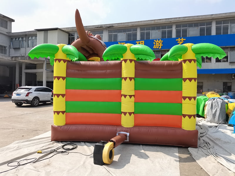 0.55Mm Pvc Palm Tree Bouncy Castle Dinosaur Bounce House BARRYBH07