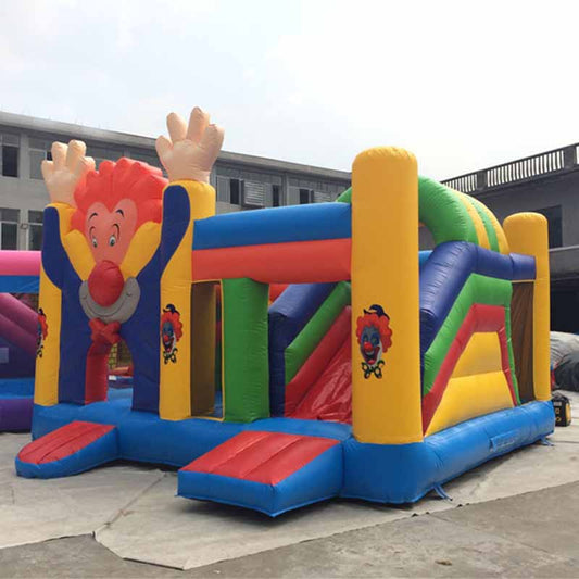 Lovely Kids Safety Clown Bouncy Castle With Slide BARRYBS017