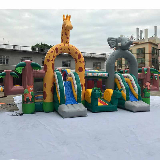 Party Elephant Bounce House Giraffe Bouncy Castle BARRYBS021