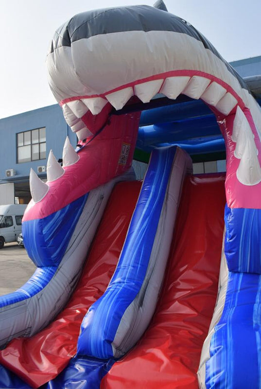 Multiplayer Paul Shark Jumper Shark Bounce House Water Slide BARRYBS04