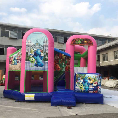 Bouncer Jumping With Obstacle Course Inside Monster Bouncy Houses BARRYBS06