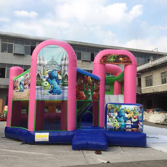 Bouncer Jumping With Obstacle Course Inside Monster Bouncy Houses BARRYBS06