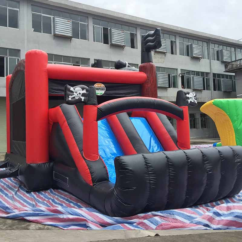 Wet Dry Combo Kids Pirate Ship Bounce House Water Slide BARRYBS07