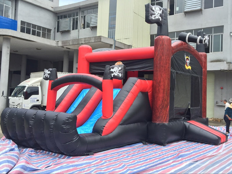 Wet Dry Combo Kids Pirate Ship Bounce House Water Slide BARRYBS07