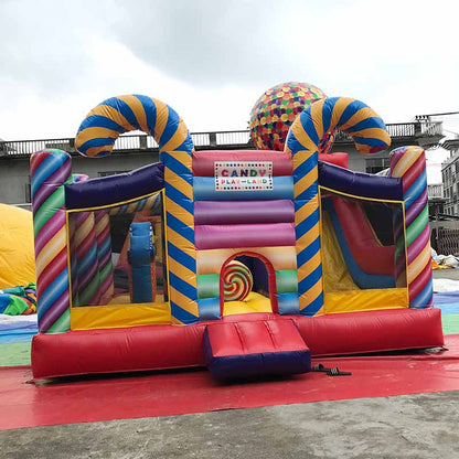 Factory Direct Kids Lollipop Jump House With Slide BARRYBS09