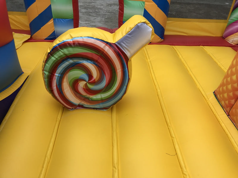 Factory Direct Kids Lollipop Jump House With Slide BARRYBS09