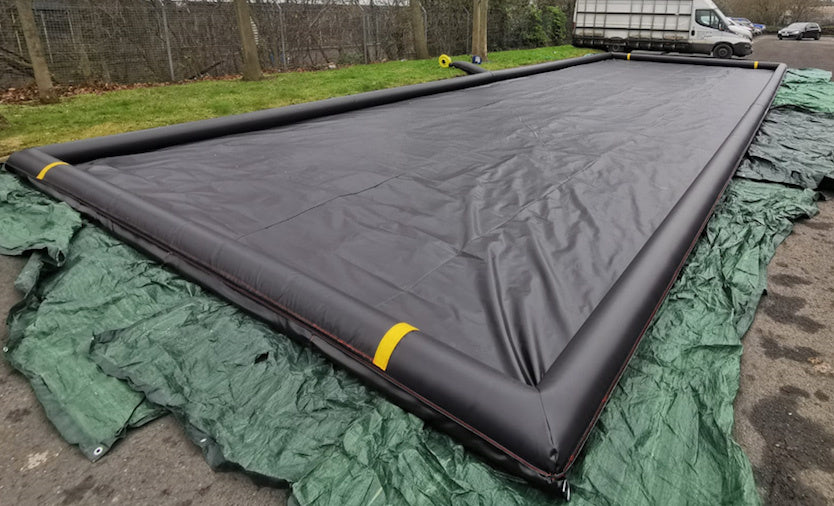 Large Black Water Containment Inflatable Car Wash Mat BARRYCM012