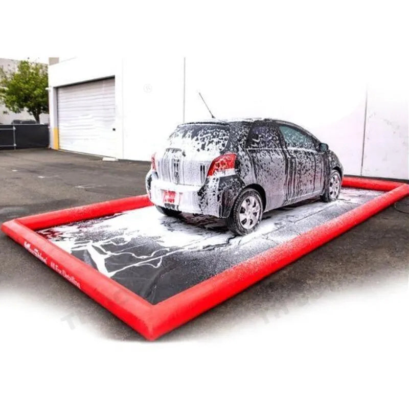 For Washing Car Soft Pvc  Mobile Inflatable Water Collector Mat BARRYCM03