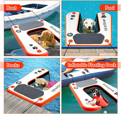 Used On Platform Boat Pool Pup Plank Inflatable Dog Boat Ladder BARRYDR05