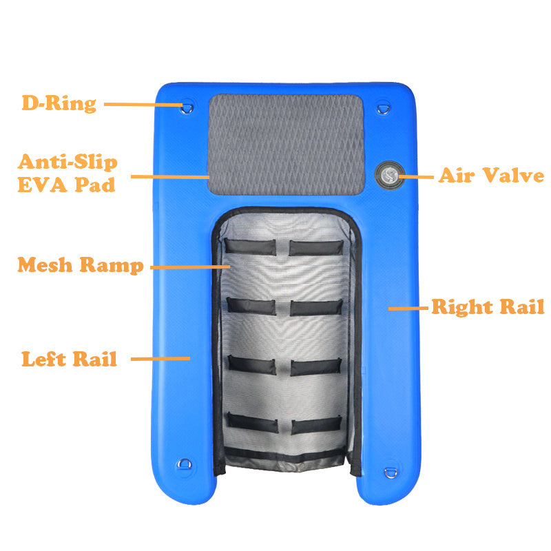  Boat/Pool/Lake Floating Exit Pet Ramp Inflatable Dog Boat Ramp BARRYDR09