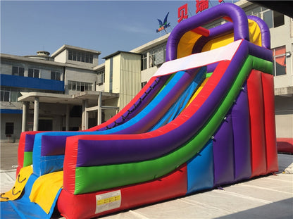 0.55 Pvc Rainbow Kids Inflatable Dry Slide Blow Up Slide BARRYDS03