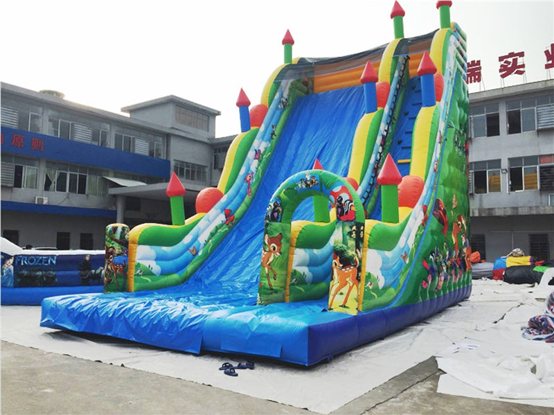 Backyard Animal Theme Castle Inflatable Slides For Sale BARRYDS04