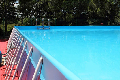 Rectangular Frame Pool With Slide Water Park Rectangle Swimming Pool BARRYFP02