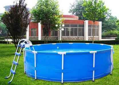 Kids Backyard Round Siwimming Pool Above Ground Pool With Metal Frame BARRYFP09