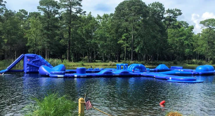 Blue Aqua Adventure Water Park floating Lake Obstacle Course BARRYFW13