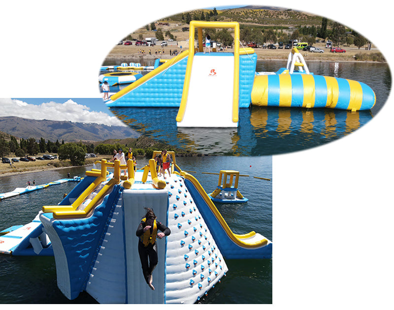  0.9Mm Plato Pvc Tarpaulin Island Inflatable Floating Playground BARRYFW16