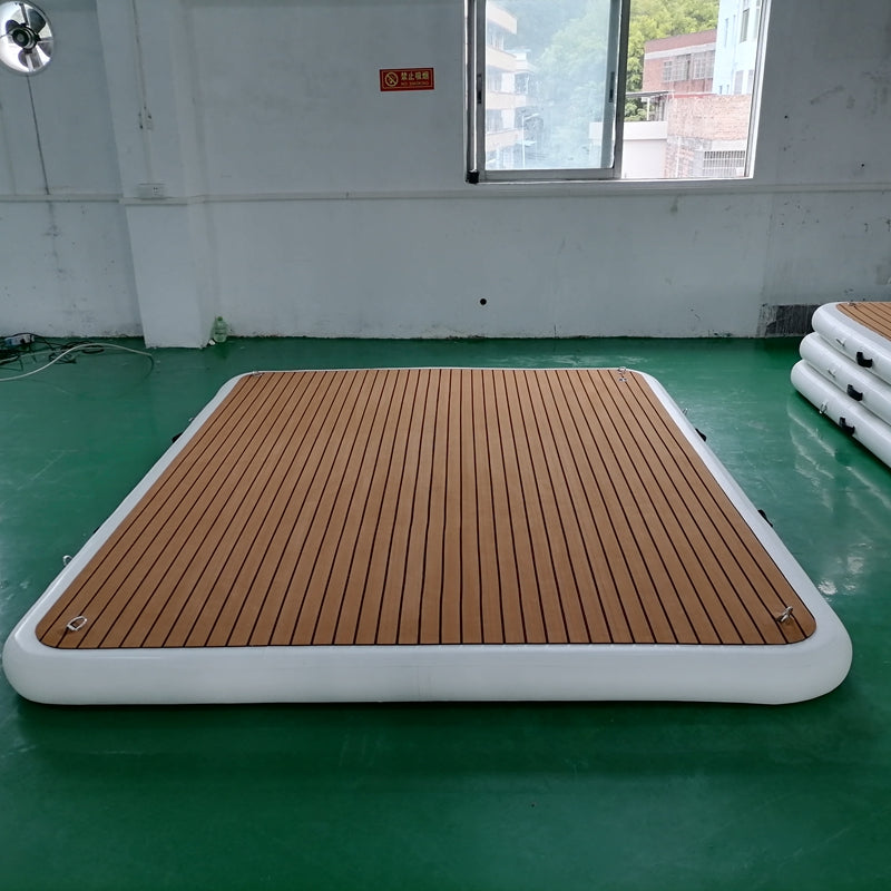 Teak Dock Inflatable Blow Up Floating Dock BARRYID02