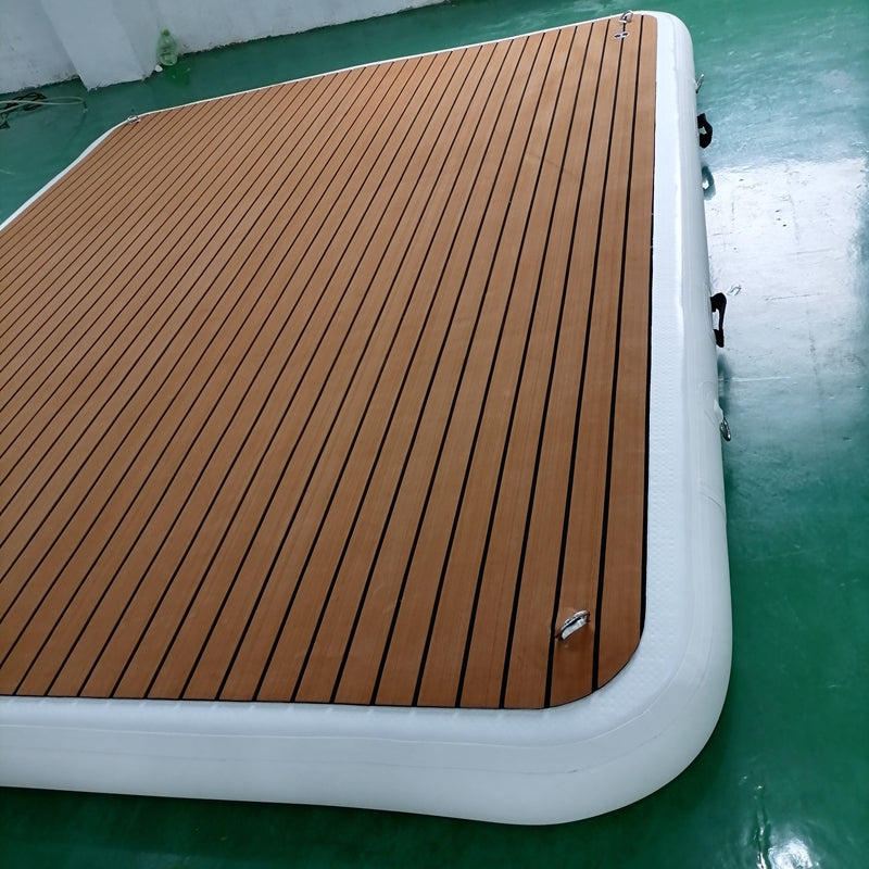 Teak Dock Inflatable Blow Up Floating Dock BARRYID02