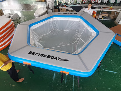 Inflatable Water Platform Anti Jellyfish Inflatable Pool With Net BARRYID014