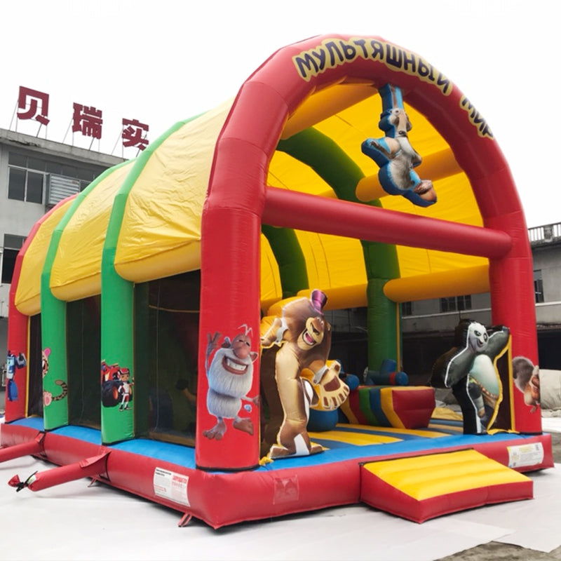 Vivid Cartoon Animals Inflatable Outdoor Play Indoor Playground Bounce House BARRYIP08