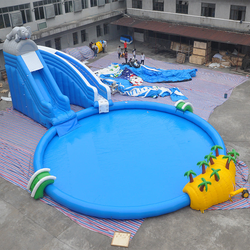 Amusement Animal Theme Elephant Inflatable Water Splash Water Park BARRYLWP06