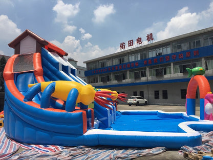 Pvc Tarpaulin Commercial House Park Water Blow Up Park BARRYLWP07