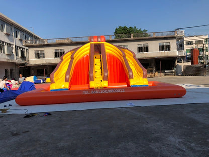 Yellow Kids Outdoor Inflatable Water Park For Sale BARRYLWP012