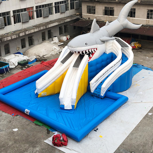 Shark Park Inflatable Water Sldie Shark Inflatable Water Park BARRYLWP019