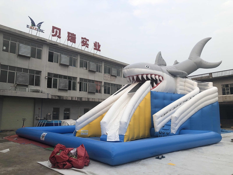 Shark Park Inflatable Water Sldie Shark Inflatable Water Park BARRYLWP019