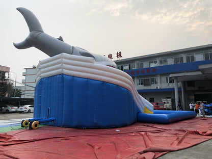 Shark Park Inflatable Water Sldie Shark Inflatable Water Park BARRYLWP019