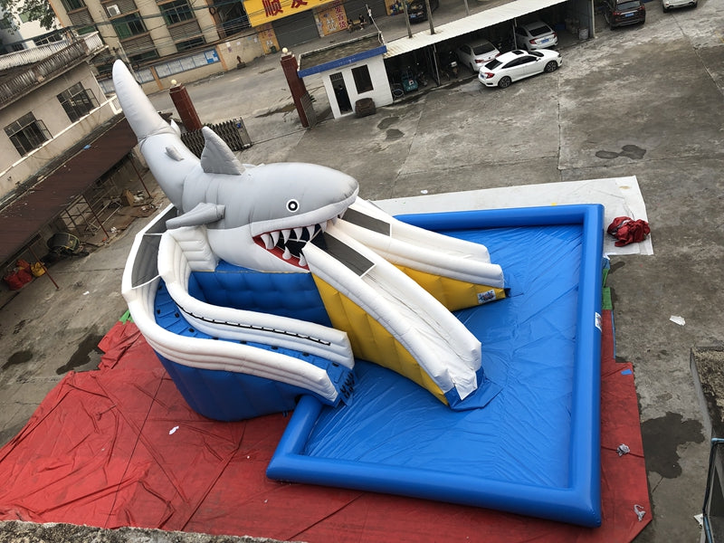 Shark Park Inflatable Water Sldie Shark Inflatable Water Park BARRYLWP019