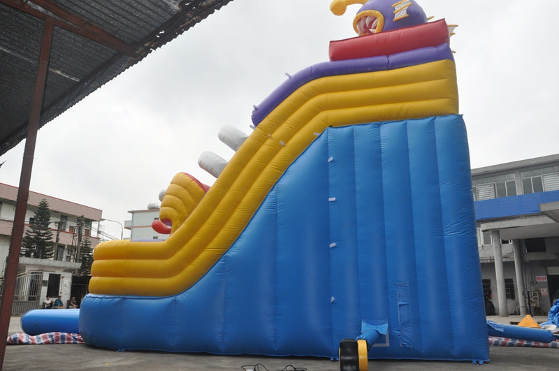 Industrial Inflatable Water Slide With Pool Outdoor Inflatable Park BARRYLWP021